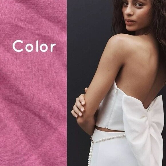 NWOT HUTCH  Delphine Strapless Bow-Back Top - Picture 1 of 10